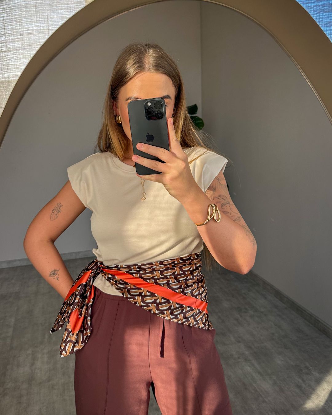 Lenço de Cetim Modelo 2 Geométrico