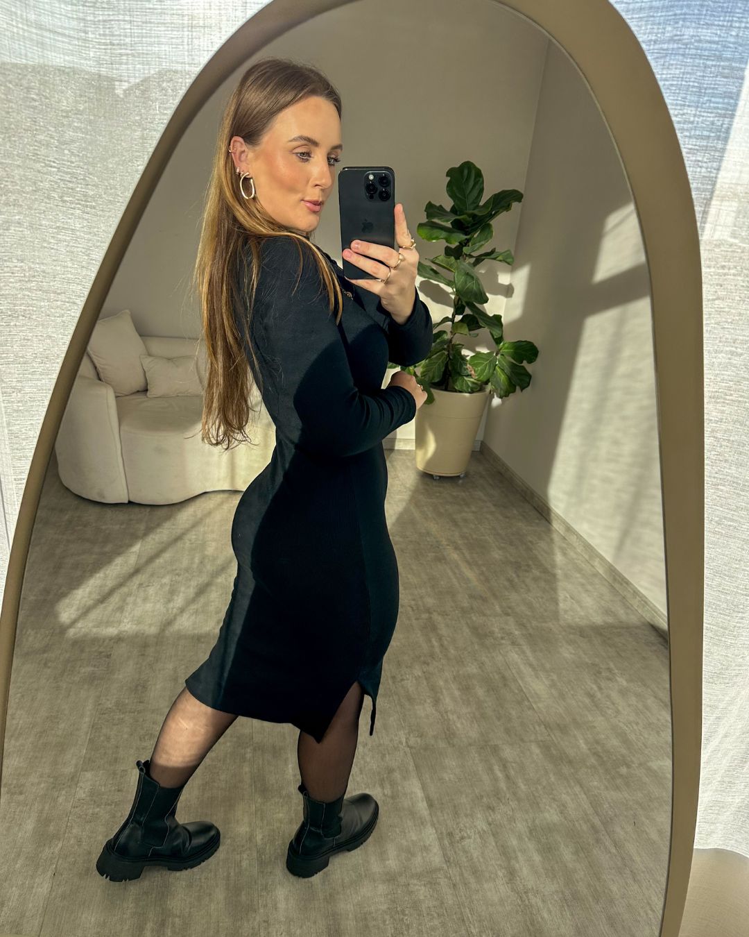 Vestido Canelado Midi Isaura