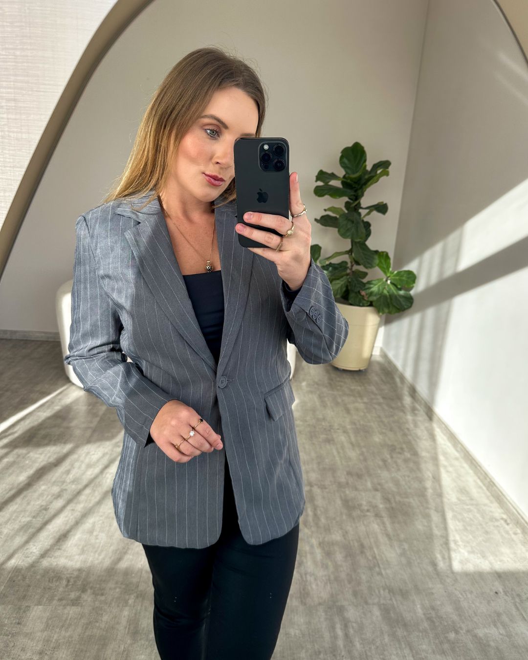 Blazer Alfaiataria Risca de Giz
