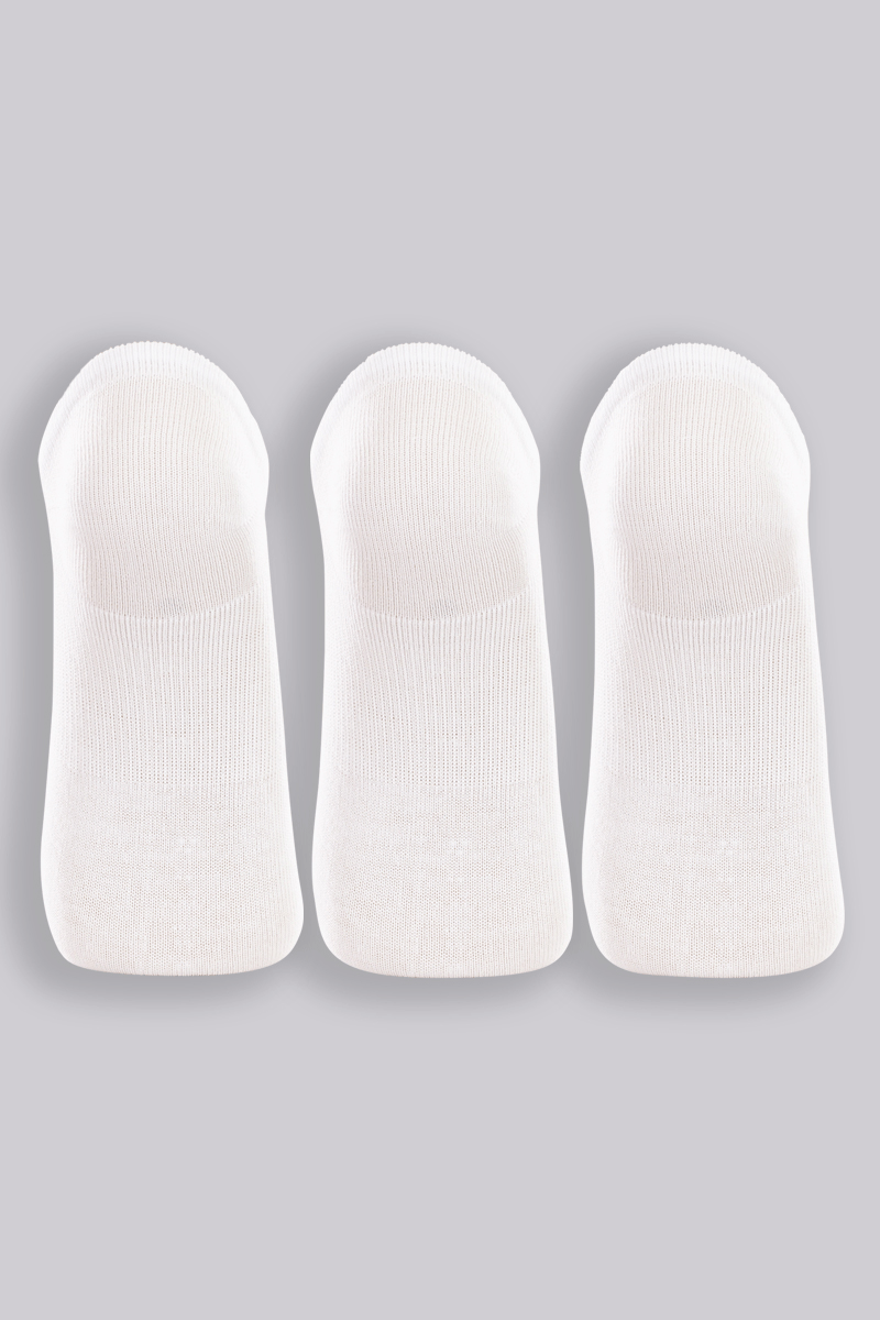 Kit Com 3 Pares de Meia Brancas Sapatilha