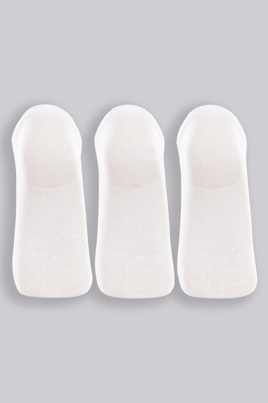 Kit Com 3 Pares de Meia Brancas Sapatilha