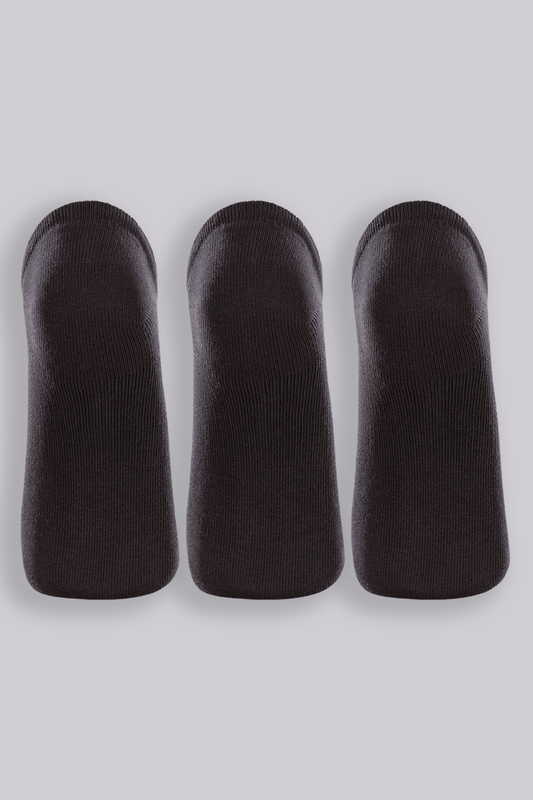 Kit Com 3 Pares de Meia Pretas Sapatilha