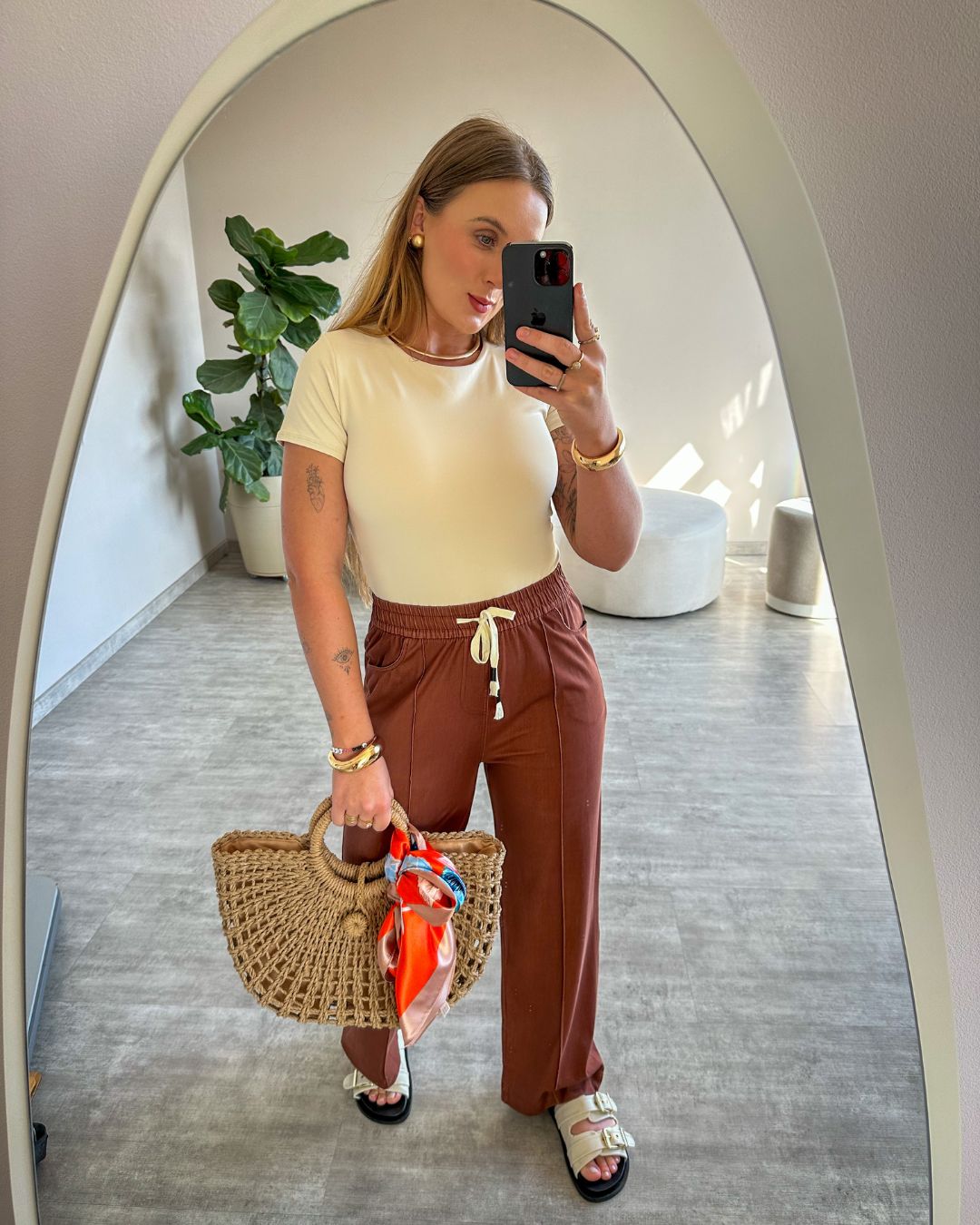 Body Manga Curta em Poliamida