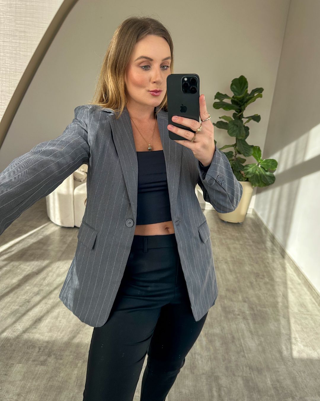 Blazer Alfaiataria Risca de Giz