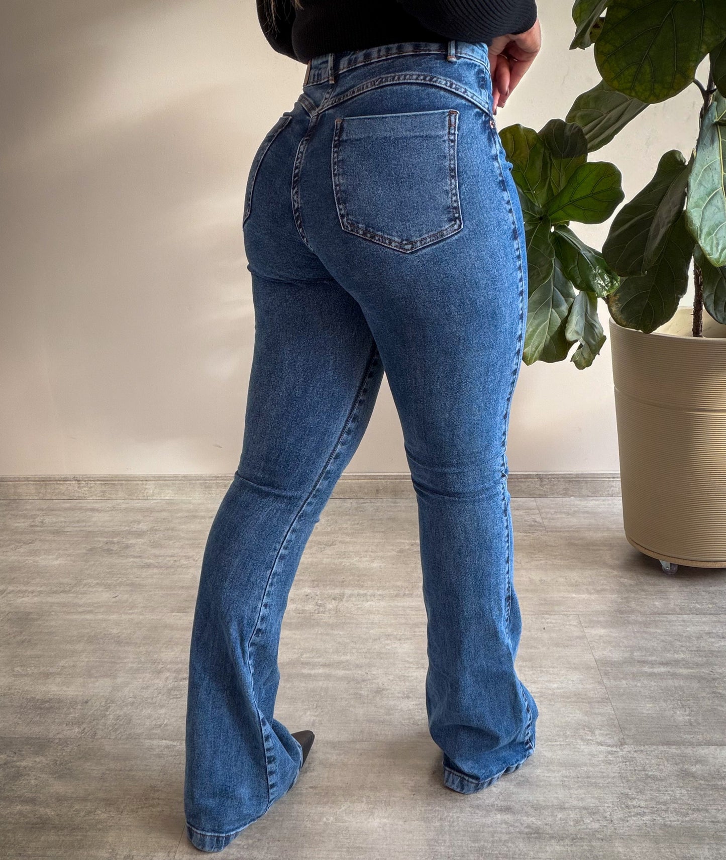 Calça Flare Marmorizada