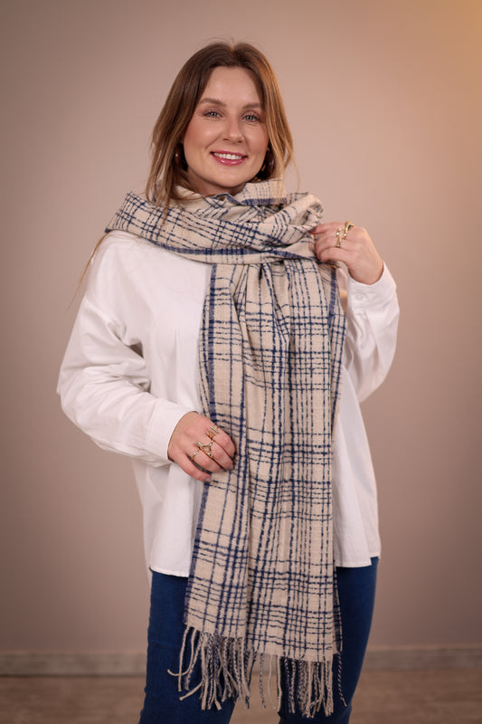 Pashmina Elegance Xadrez Modelo 10