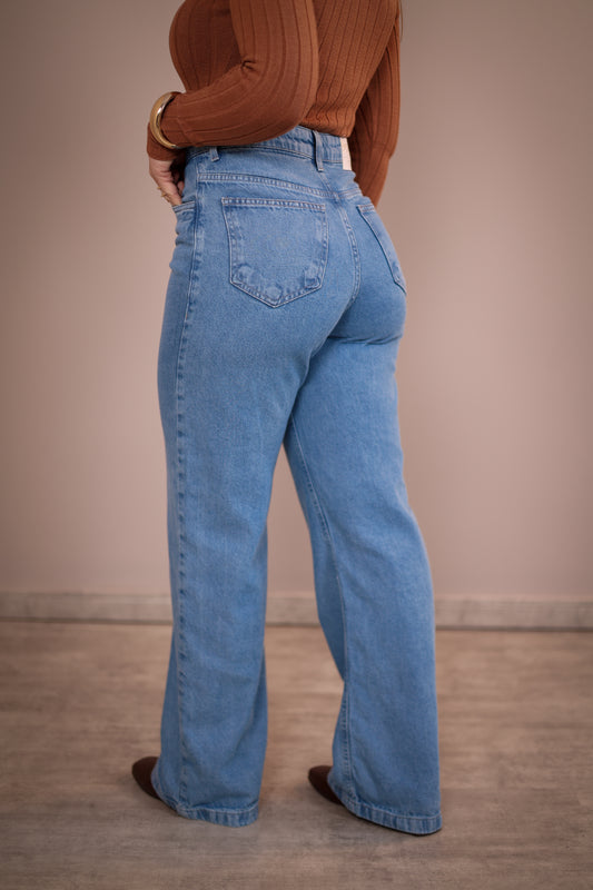 Calça Jeans Wide Leg Clara Ouzz