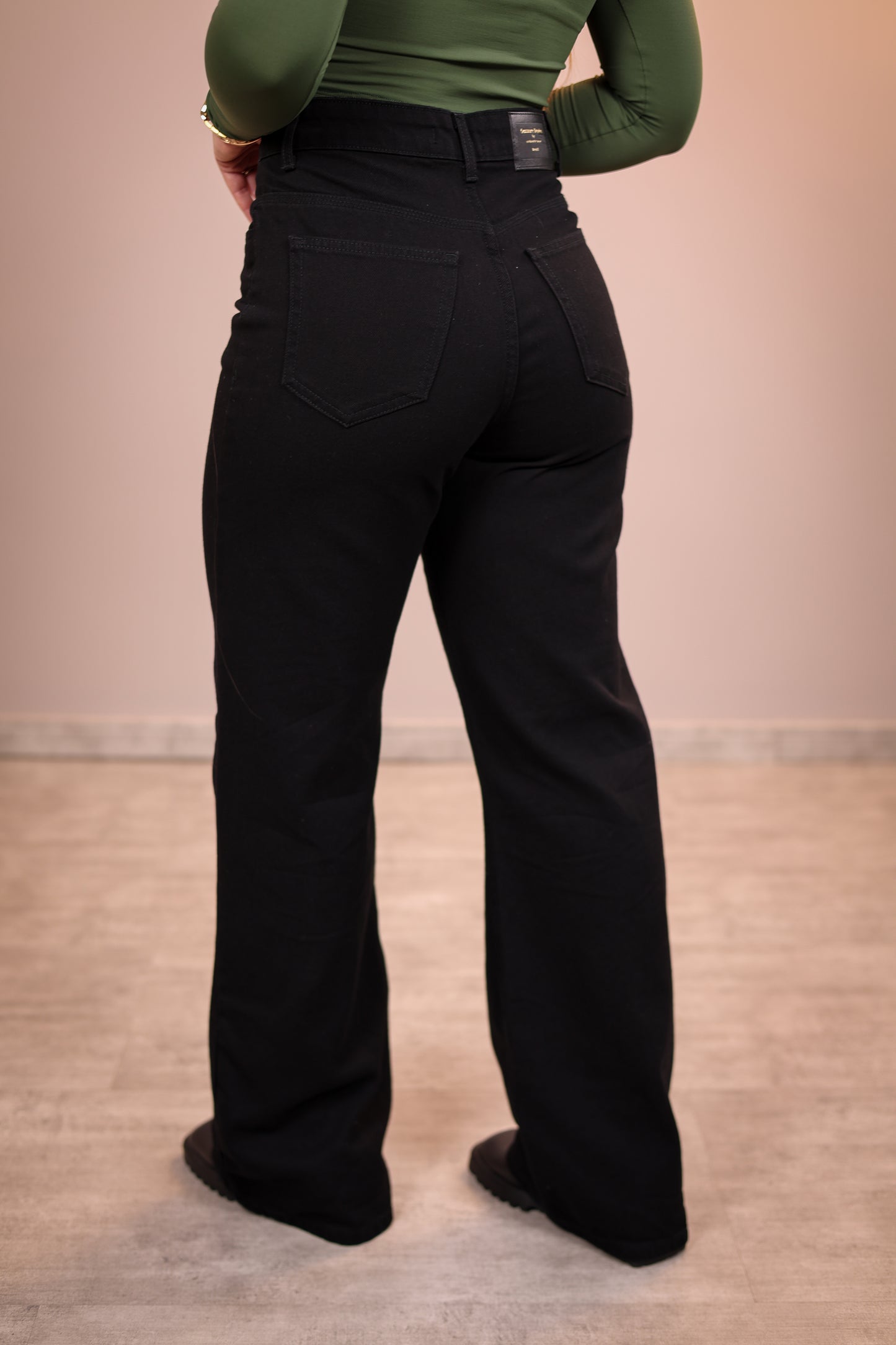 Calça Jeans Wide Leg Preta