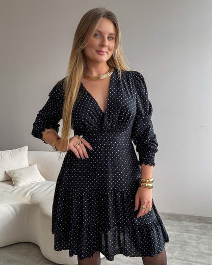 Vestido Curto Manga Longa