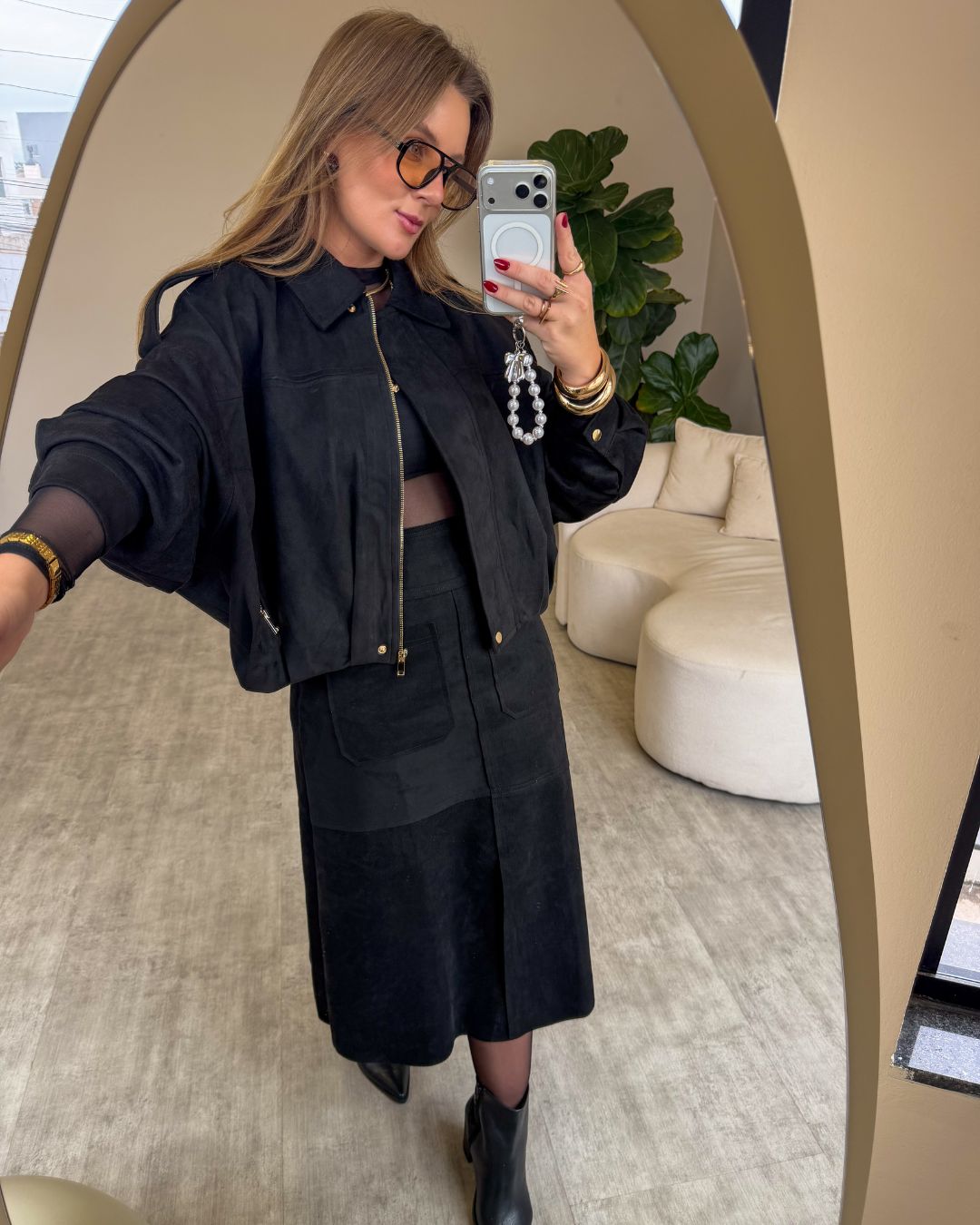 Jaqueta Oversized de Suede