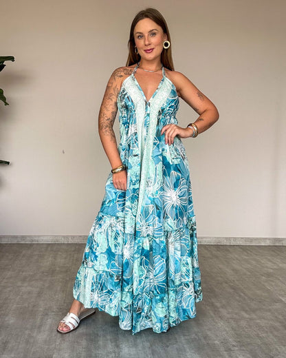 Vestido Longo Indiano Estampado