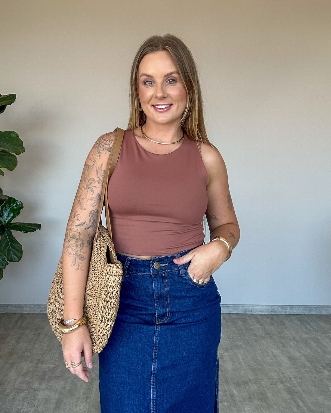 Cropped Regata em Poliamida