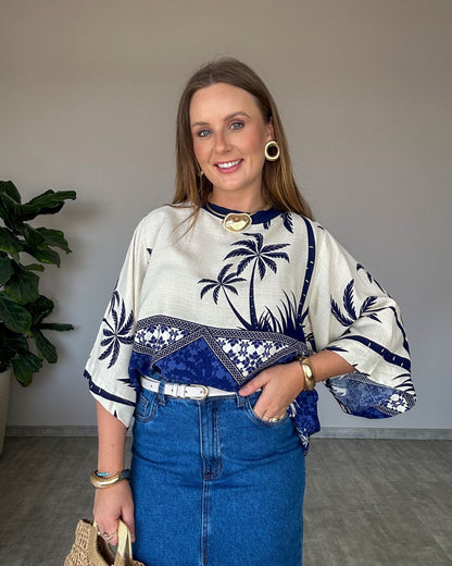 Blusa Ampla Estampada