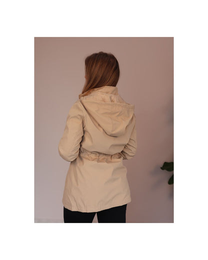 Parka Forrada com Ajuste na Cintura