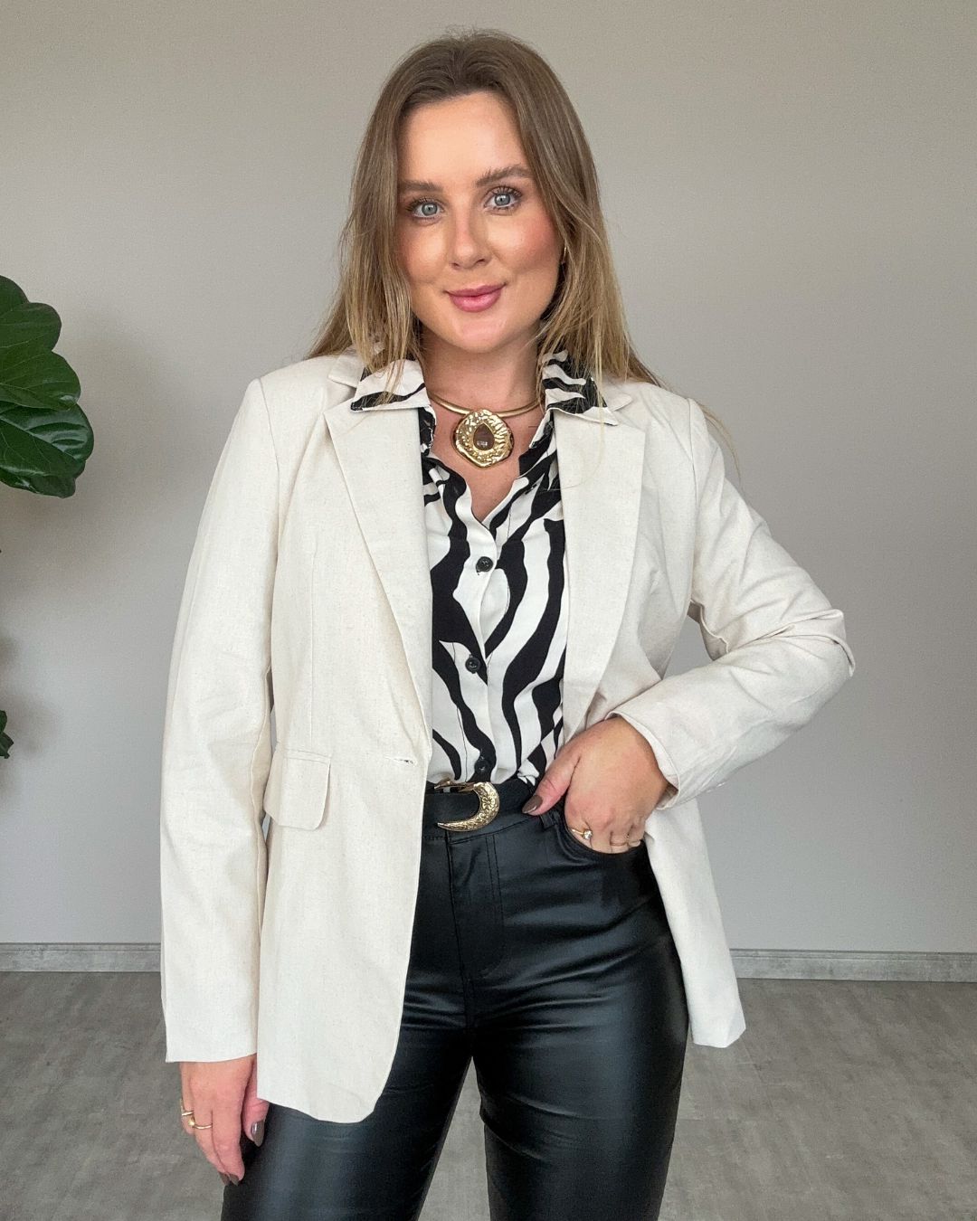 Blazer em Linho Forrado