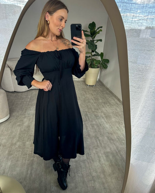 Vestido Ciganinha Manga Longa