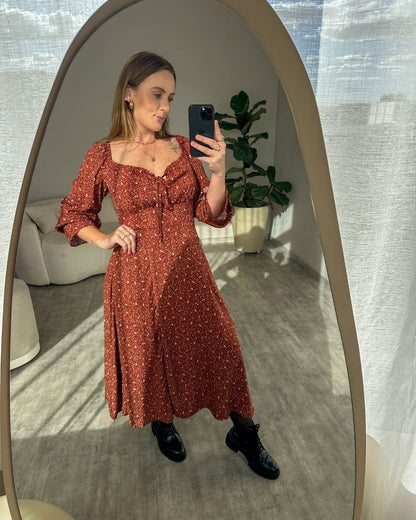 Vestido Ciganinha Manga Longa