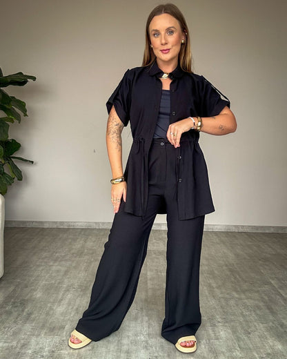 Conjunto Calça Pantalona e Camisa