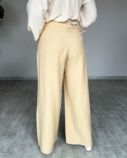 Calça de Linho Cintura Alta