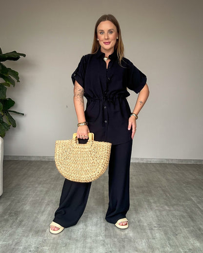 Conjunto Calça Pantalona e Camisa