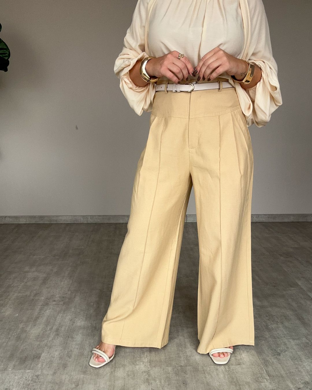 Calça de Linho Cintura Alta