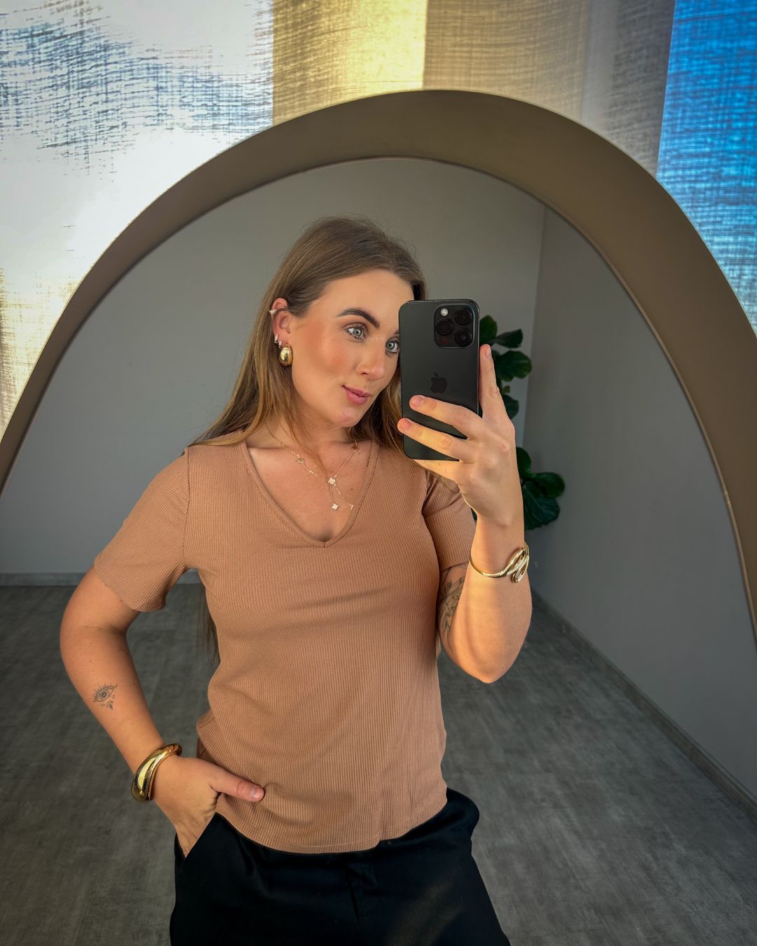 Blusa Canelada Carol