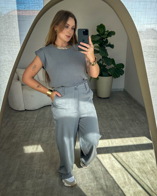 Calça Pantalona Alfaiataria Laura