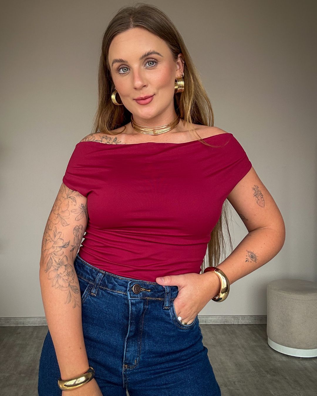 Blusa Regata em Poliamida Julia