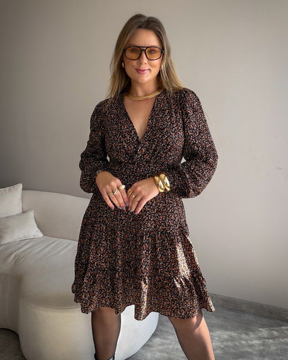 Vestido Curto Manga Longa