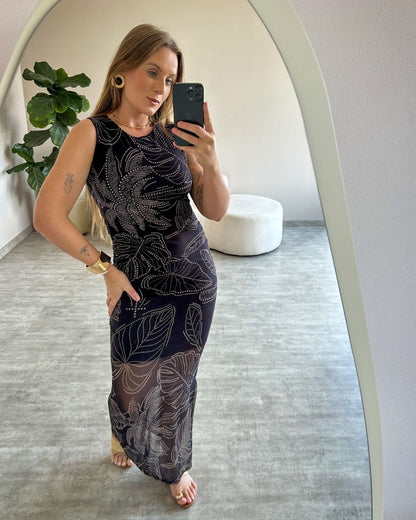 Vestido em Tule com Forro