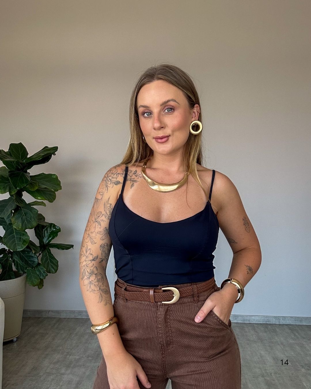 Regata de Poliamida com Alcinha Fina e Bojo