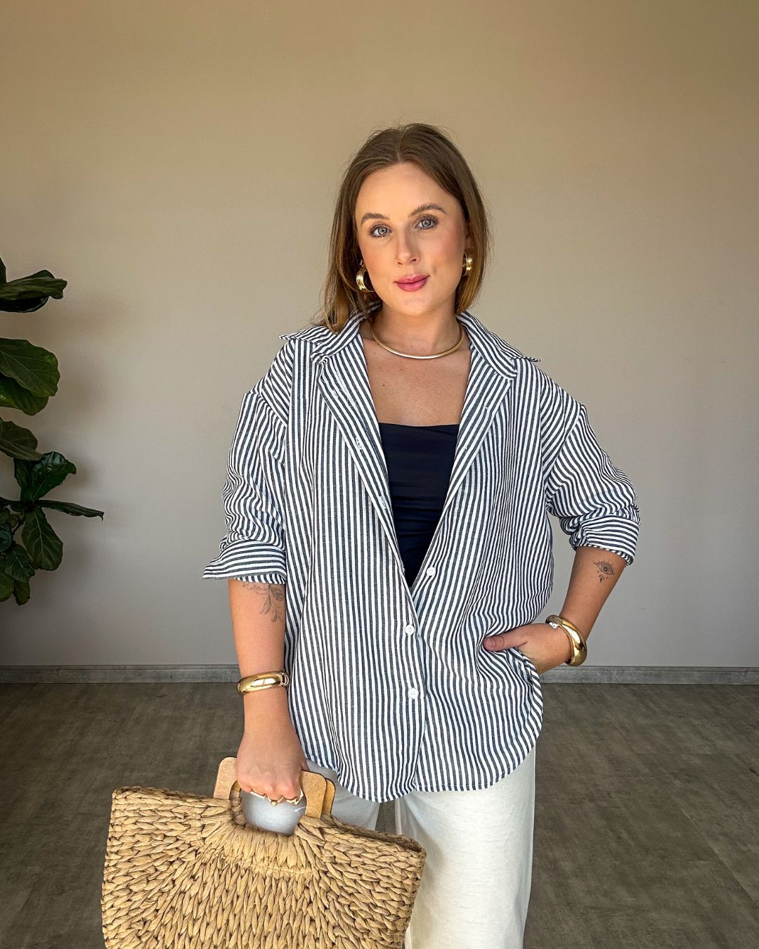 Camisa Listrada Rose