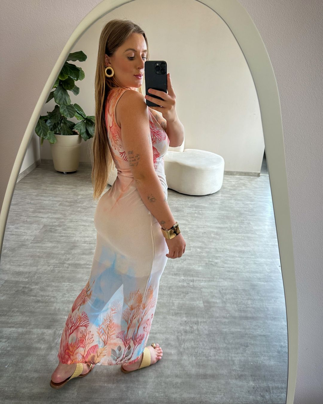 Vestido em Tule com Forro