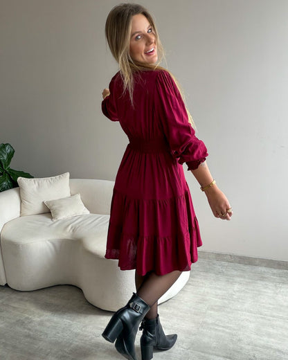 Vestido Midi Floral Ciganinha com Fenda
