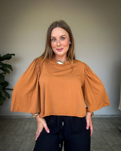 Blusa Ampla com Manguinha Bufante