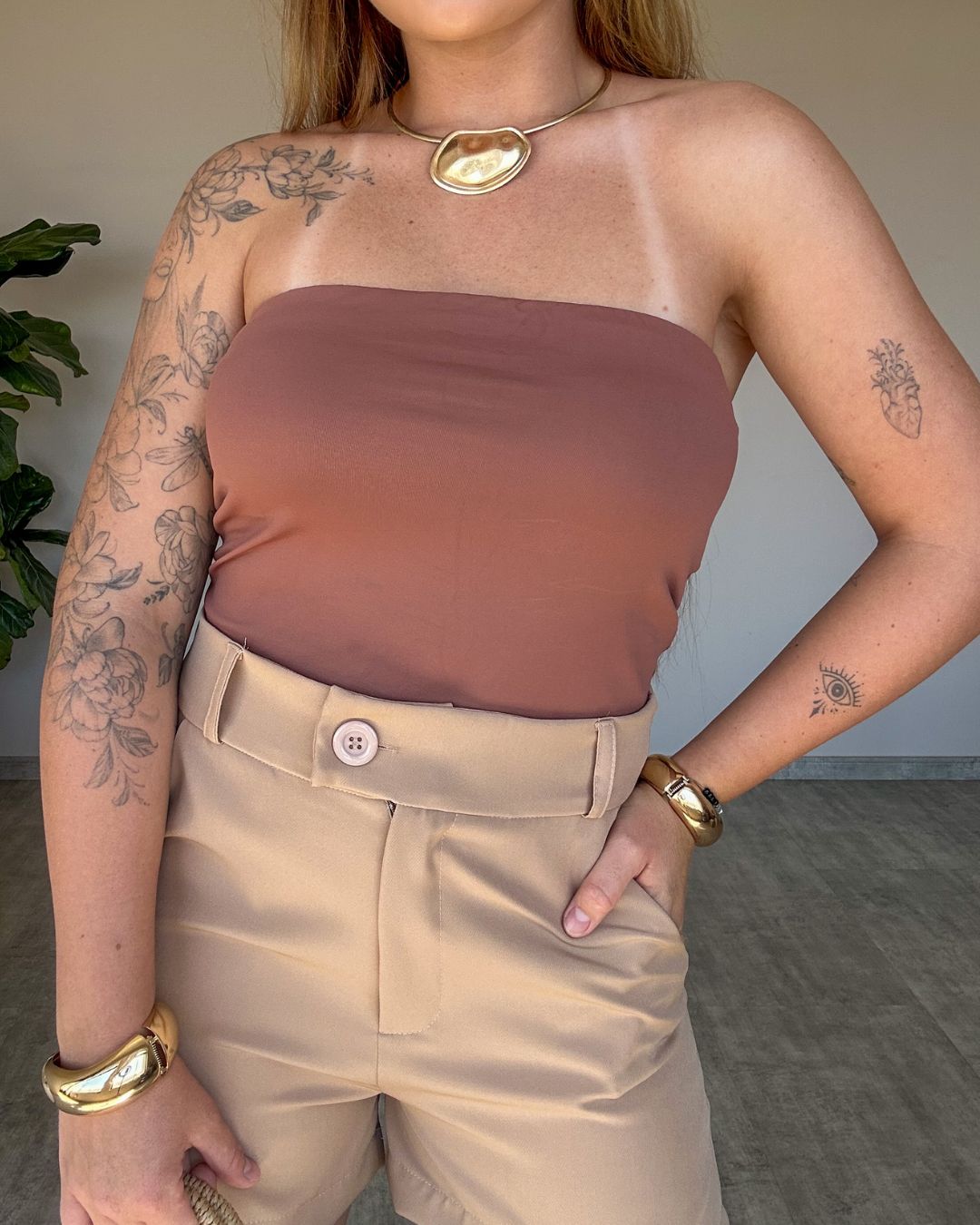 Top Faixa com Bojo Alongado