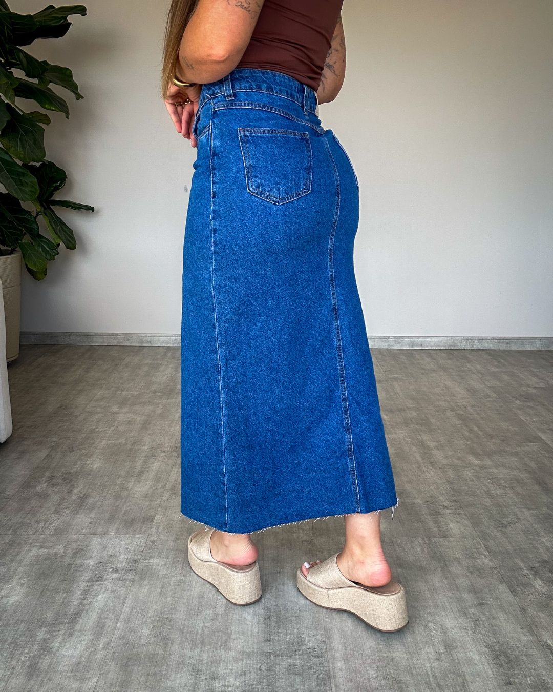 Saia Midi Nxo Lavagem Média