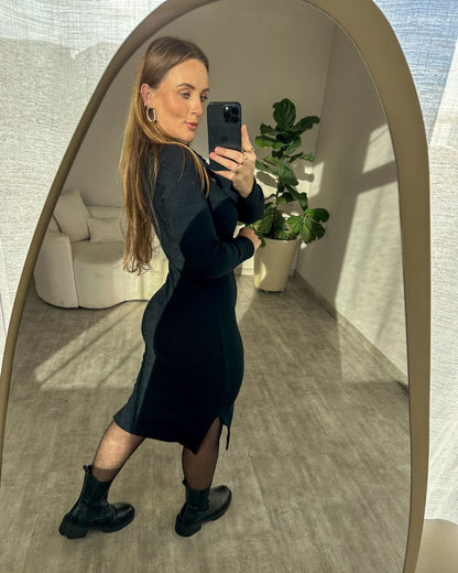 Vestido Canelado Midi Isaura