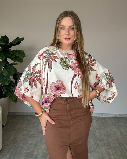 Blusa Ampla Estampada