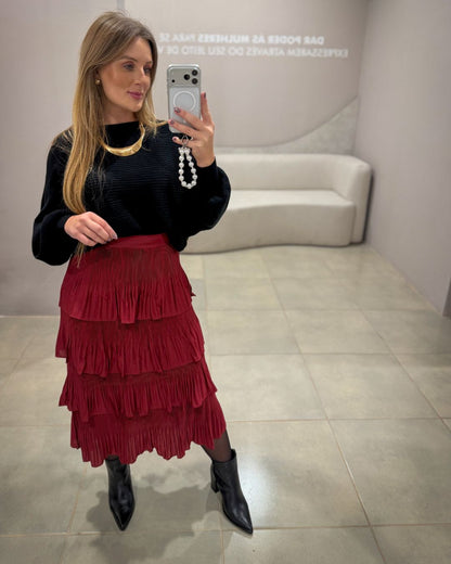 Saia Camadas Romantic Chic