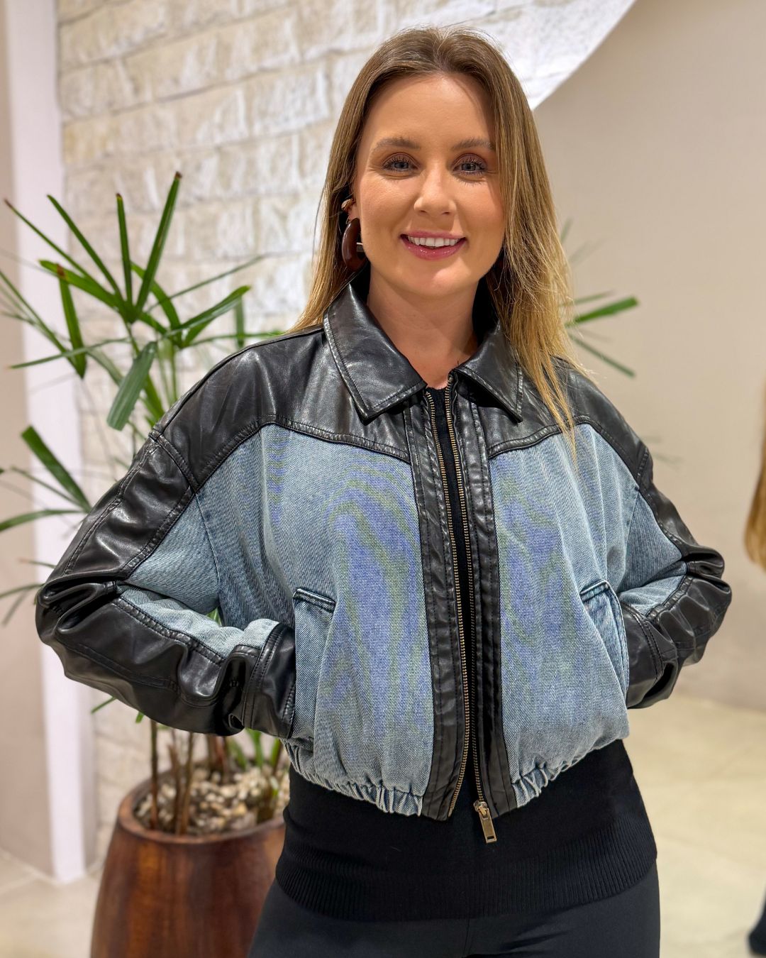 Jaqueta Urban Luxe Jeans & Leather