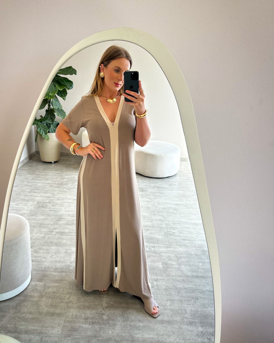 Vestido Stella Manga Curta