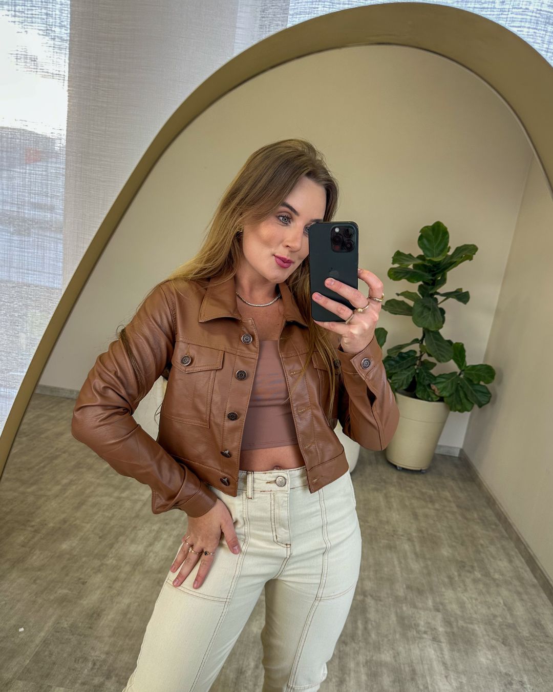 Jaqueta Jasmine em Courino Delavê