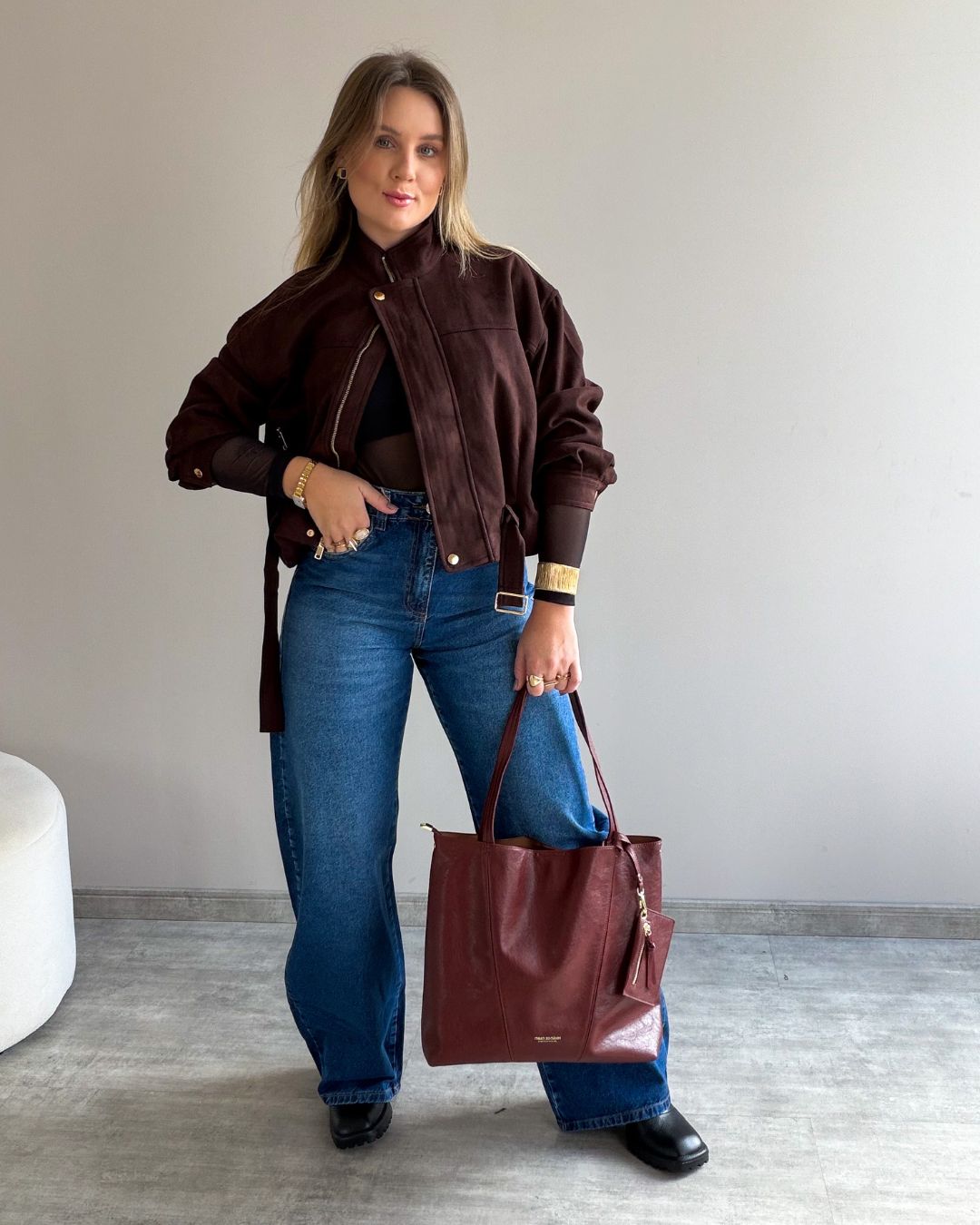 Jaqueta em Suede Sabrina