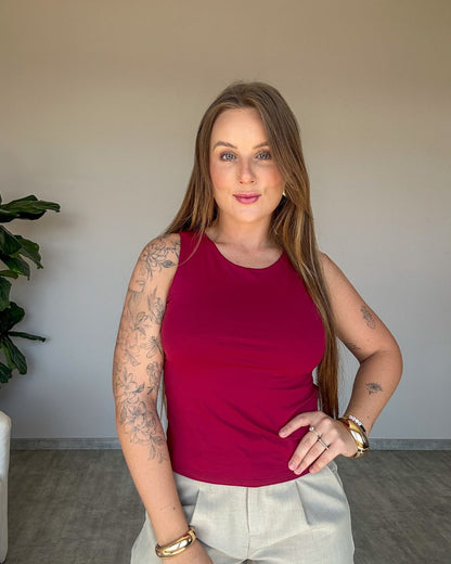 Blusa Regata em Poliamida Joaquina