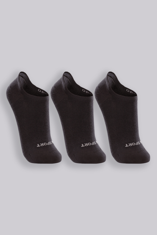 Kit Com 3 Pares de Meia Pretas Sapatilha