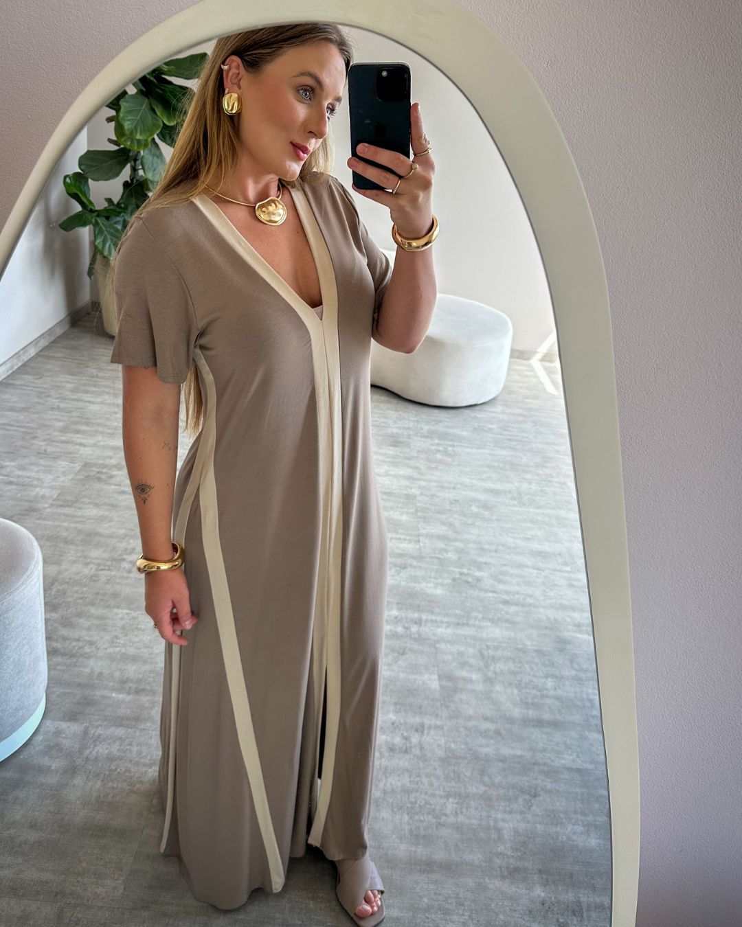 Vestido Stella Manga Curta