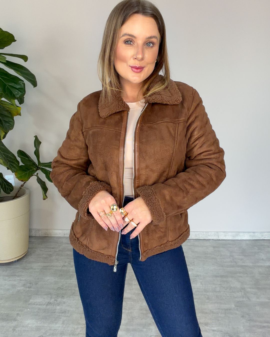 Jaqueta Suede Forrada Layla