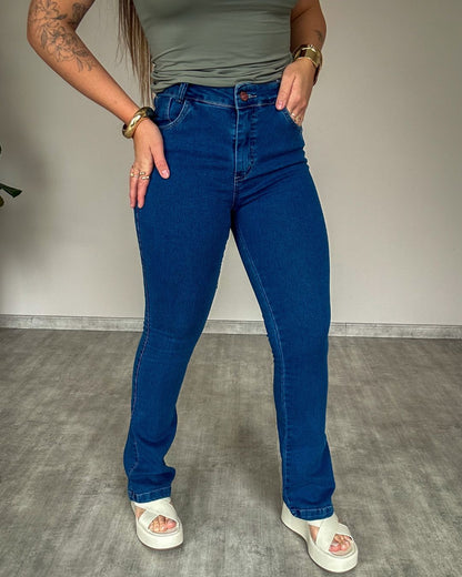 Calça Flare Lavagem Escura