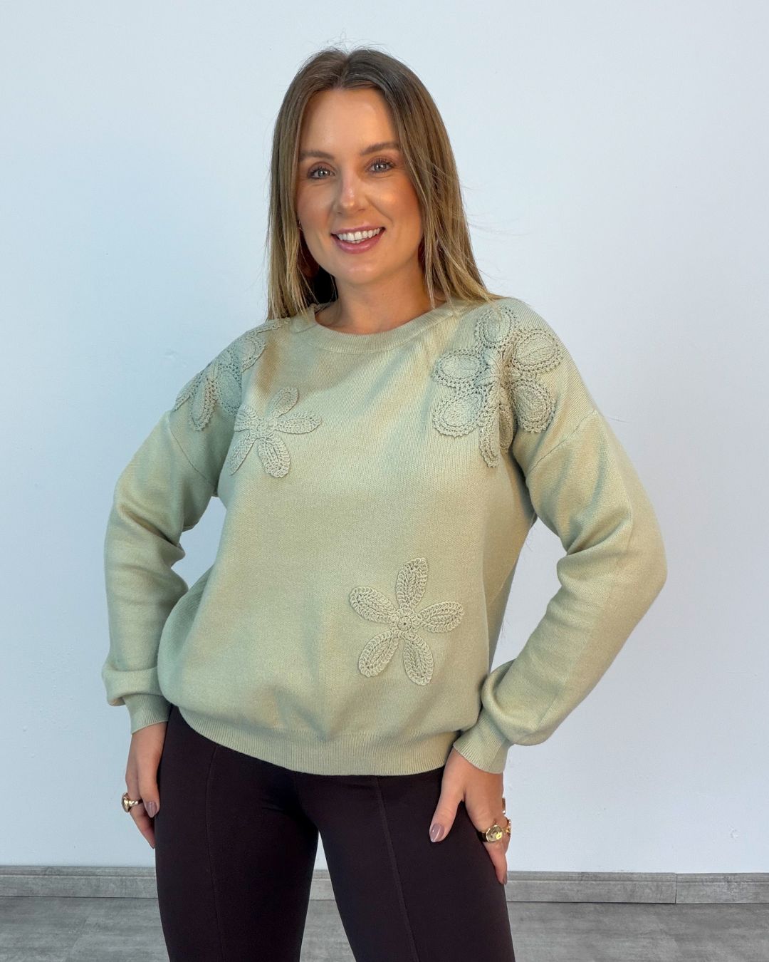 Blusa de Modal Bordada Floral Feminina